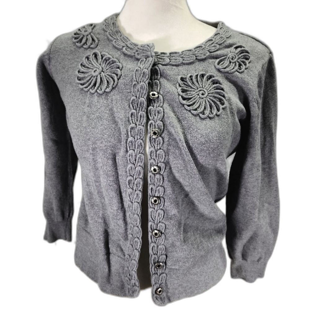 Carole Little snap front cardigan